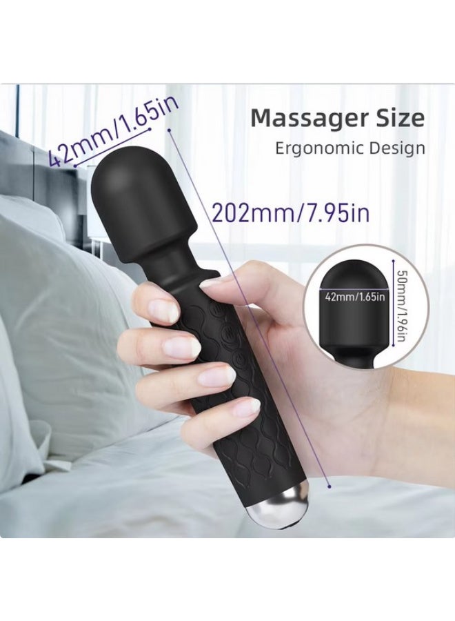 eCares® Handheld Wireless Deep Tissue Body Massager, Powerful Percussion Massage, 3 Speed Modes, Rechargeable & Cordless, Muscle Pain Relief for Neck, Back, Shoulders & Legs, Black. - Image 4
