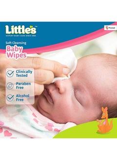 Little's Little's Soft Cleansing Baby Wipes (Pack of 3, 80 Wipes)  - Image 4