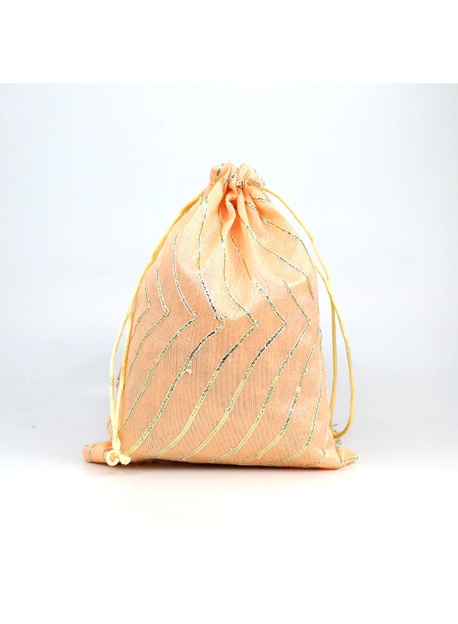 Madhoor Decorative Potli Gift Bag (Batwa) for Wedding Favours, Jewellery, Coins, Sweets, Pooja Items & Festive Gifting, 23cm, 1 Piece