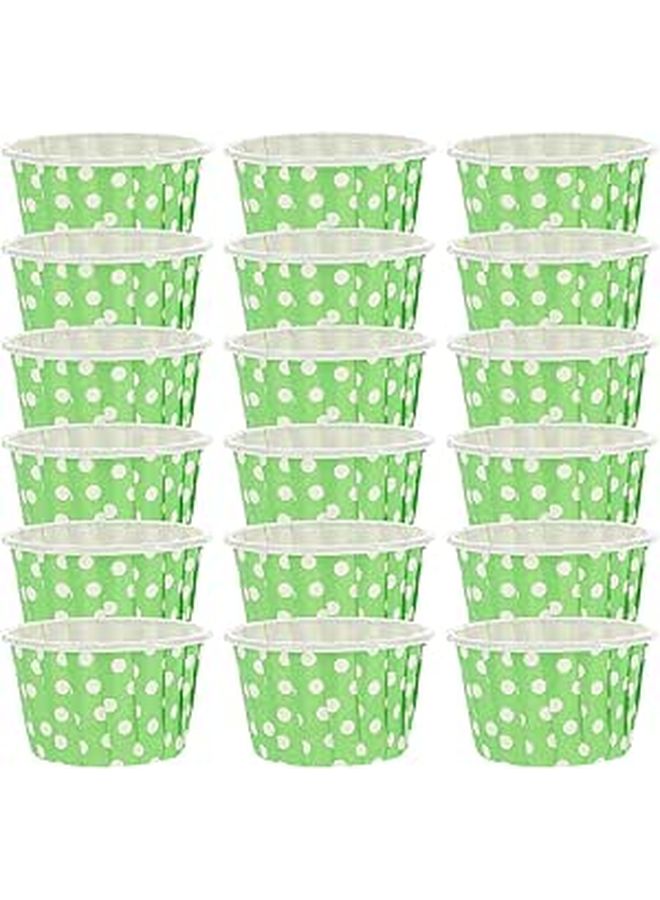 Green Polka Dot Cupcake Liners 50pcs Non Stick Greaseproof Paper Baking Cups for Birthday Wedding Party - Image 1