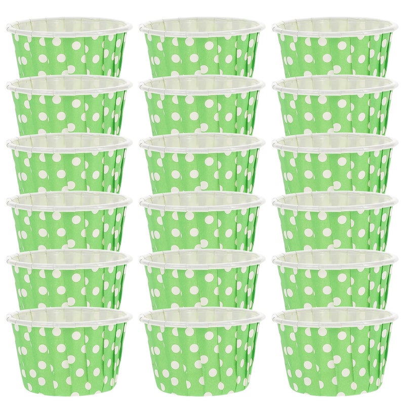 Green Polka Dot Cupcake Liners 50pcs Non Stick Greaseproof Paper Baking Cups for Birthday Wedding Party - Image 2