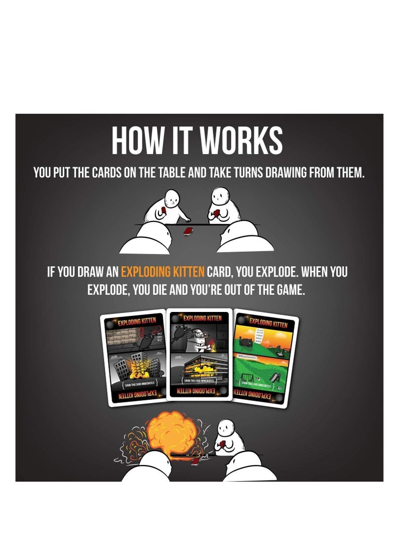 إكسبلودنج كيتنس أل أل سي - Exploding Kittens NSFW - لعبة بطاقات الروليت الروسية للكبار ، ألعاب الشرب للبالغين - ألعاب الورق للبالغين والمراهقين - 2-5 لاعبين ، أسود - Image 1