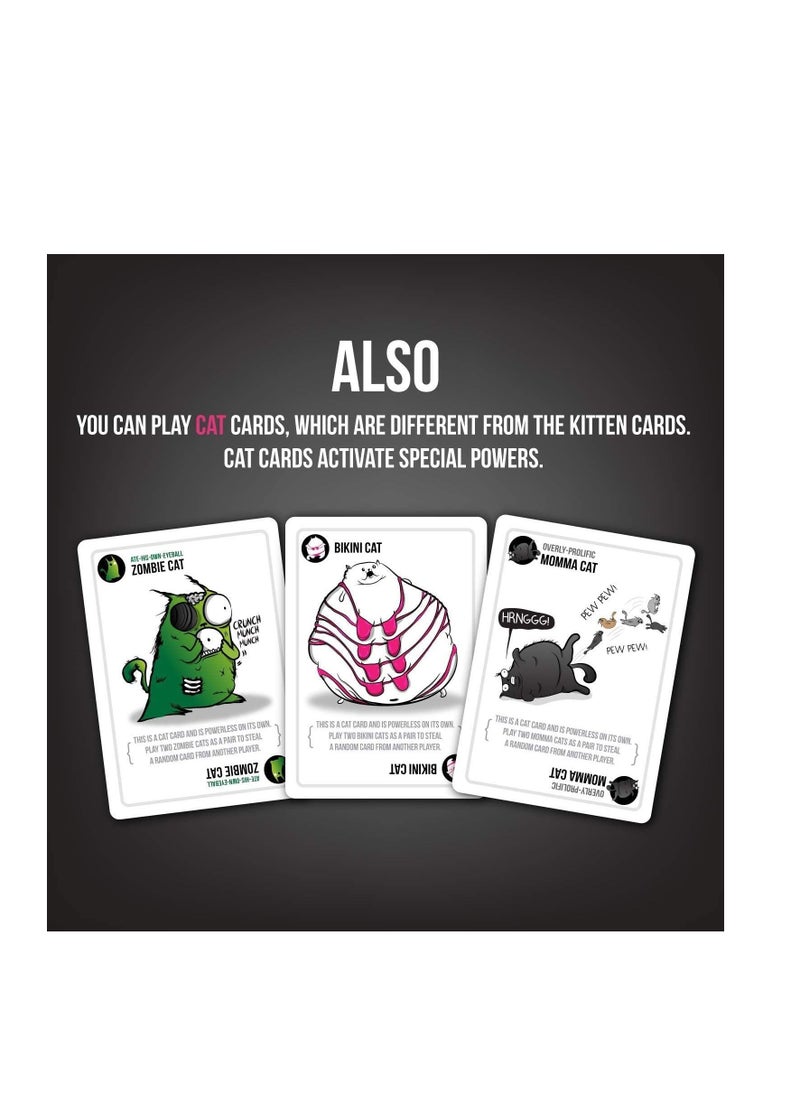 إكسبلودنج كيتنس أل أل سي - Exploding Kittens NSFW - لعبة بطاقات الروليت الروسية للكبار ، ألعاب الشرب للبالغين - ألعاب الورق للبالغين والمراهقين - 2-5 لاعبين ، أسود - Image 1