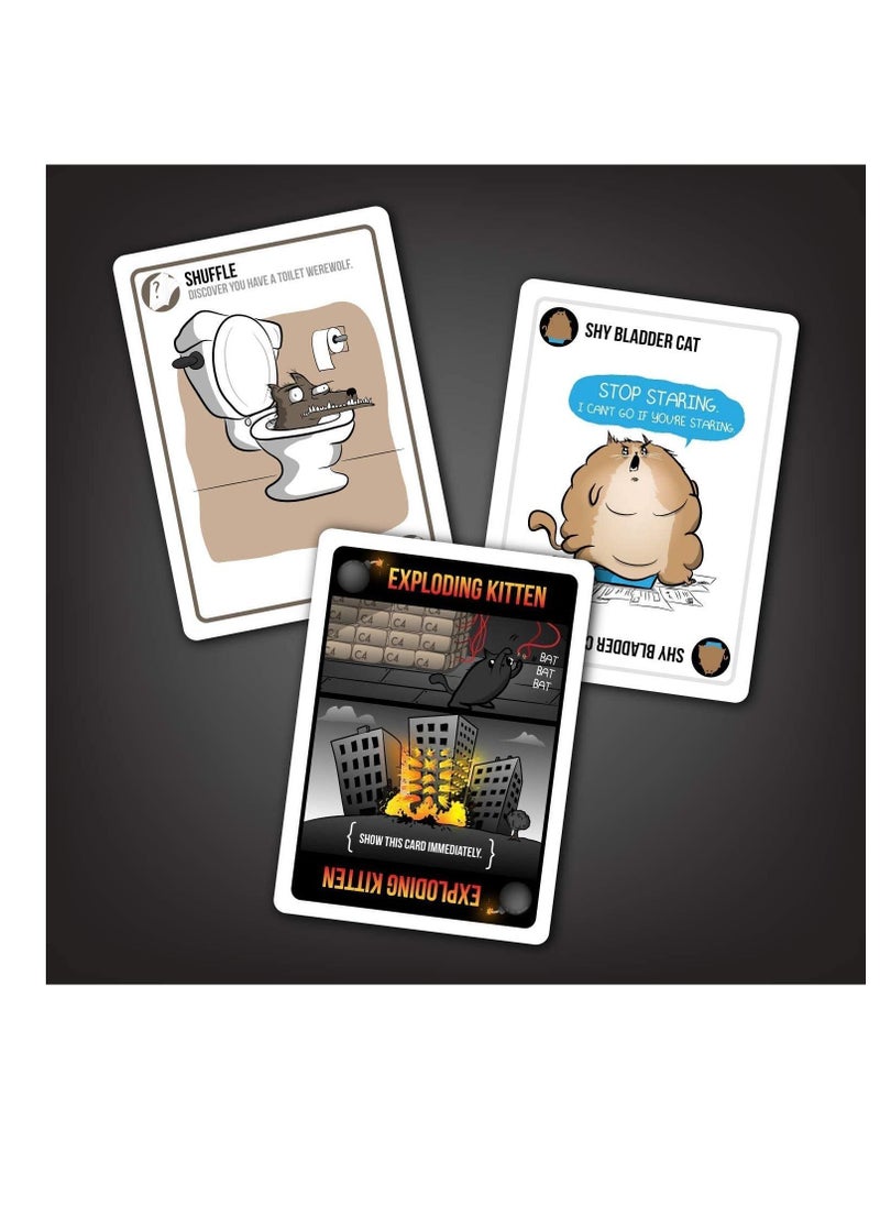 إكسبلودنج كيتنس أل أل سي - Exploding Kittens NSFW - لعبة بطاقات الروليت الروسية للكبار ، ألعاب الشرب للبالغين - ألعاب الورق للبالغين والمراهقين - 2-5 لاعبين ، أسود - Image 1