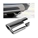 Ywdiml Stainless Steel Car Exhaust Tip 25 Inlet 3 Adjustable ChromePlated Curved Vehicle Muffler Finish Exhaust Tailpipe Automotive Tail Throat Tail Pipe Universal Fit Silver - Image 2