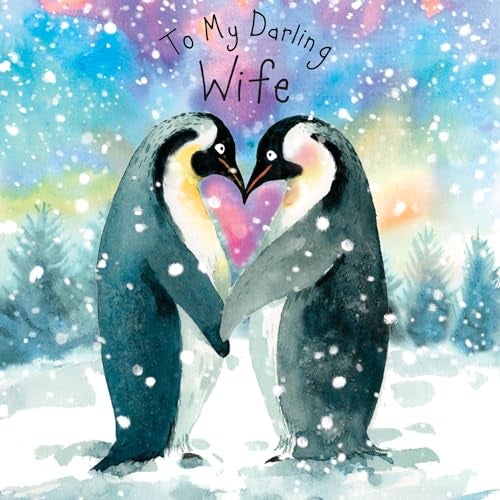 Twizler Merry Christmas Card for Wife with Penguins - Wife Christmas Card - Womens Xmas for Her Female - Image 2