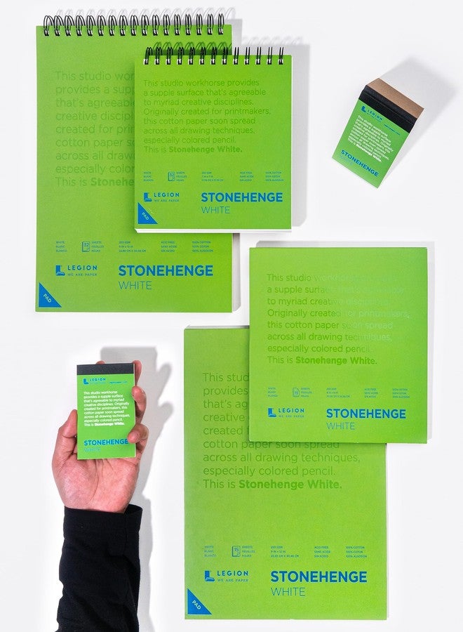 Stonehenge 100% Cotton Medium Weight Spiral Journal, White, 11 x 14 inches, 250gsm, 32 Sheets for Dry Media - Image 5