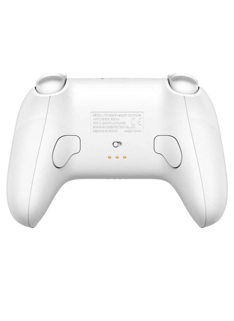 Generic - Ultimate Bluetooth Controller with Charging Dock, Wireless Pro Controller with Hall Effect Sensing Joystick, Compatible with Switch, Windows, and Steam Deck (White) - Image 1