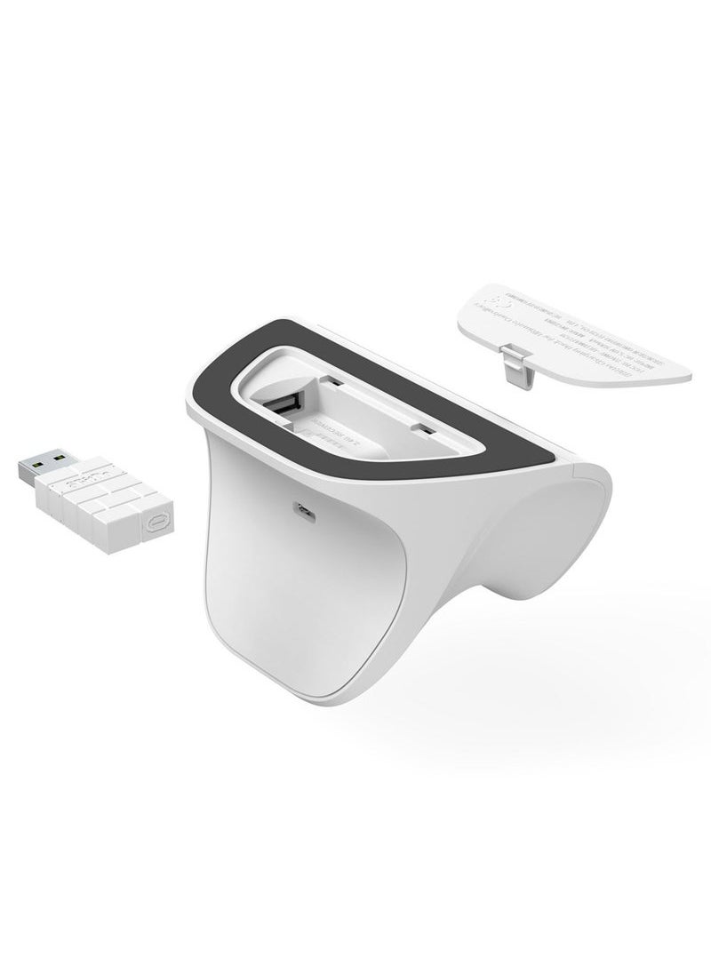 Generic - Ultimate Bluetooth Controller with Charging Dock, Wireless Pro Controller with Hall Effect Sensing Joystick, Compatible with Switch, Windows, and Steam Deck (White) - Image 1