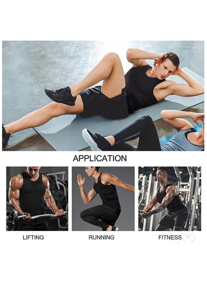 Generic Sauna Vest with Waist Trainer for Men, 2 in 1 Men's Abdomen Trainer Neoprene Slimming Workout Vest Shaper Promotes Healthy Sweat, Weight Loss, Lower Back Posture(L)  - Image 4