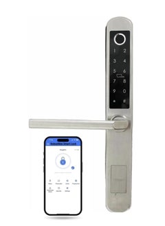Robustline Electronic Smart Lock for Aluminum Door with 5 Function- (2 YEARS WARRANTY) Fingerprint, Smart IC Card, Passcode, Mobile App, Metal Key (RBSL1020S)