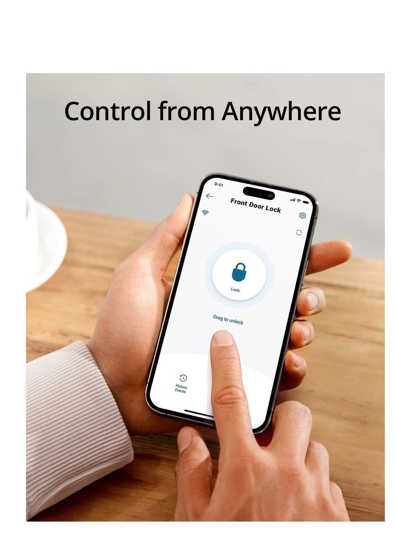 ROBUSTLINE - Robustline Electronic Smart Lock for Aluminum Door with 5 Function- (2 YEARS WARRANTY) Fingerprint, Smart IC Card, Passcode, Mobile App, Metal Key (RBSL1020S) - Image 1