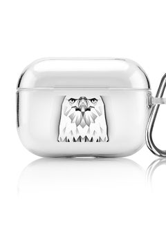 Stylizedd Classic Clear printed Case for Apple AirPods Pro 2nd Generation Thin Transparent Cover [Designed for Apple AirPods Pro 2nd Generation] - Poly Eagle  - Image 1