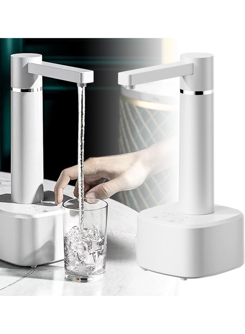 عربست Desktop Water Bottle Dispenser, Automatic Drinking Water Bottle Pump Smart Highly Efficient Electric Water Dispenser USB Charging Jug Pump for Home ﻿ (White) - Image 2