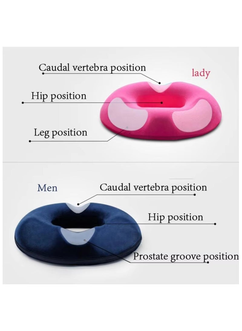 Donut Pillow Seat Cushion Hemorrhoid Coccyx Cushion Memory Foam Pillow for Coccyx Pain Relief, Office Chair Car Seat Cushion, Hemorrhoid Cushion, Donut Cushion, Back, Coccyx, Sciatica Support Cushion - Image 5