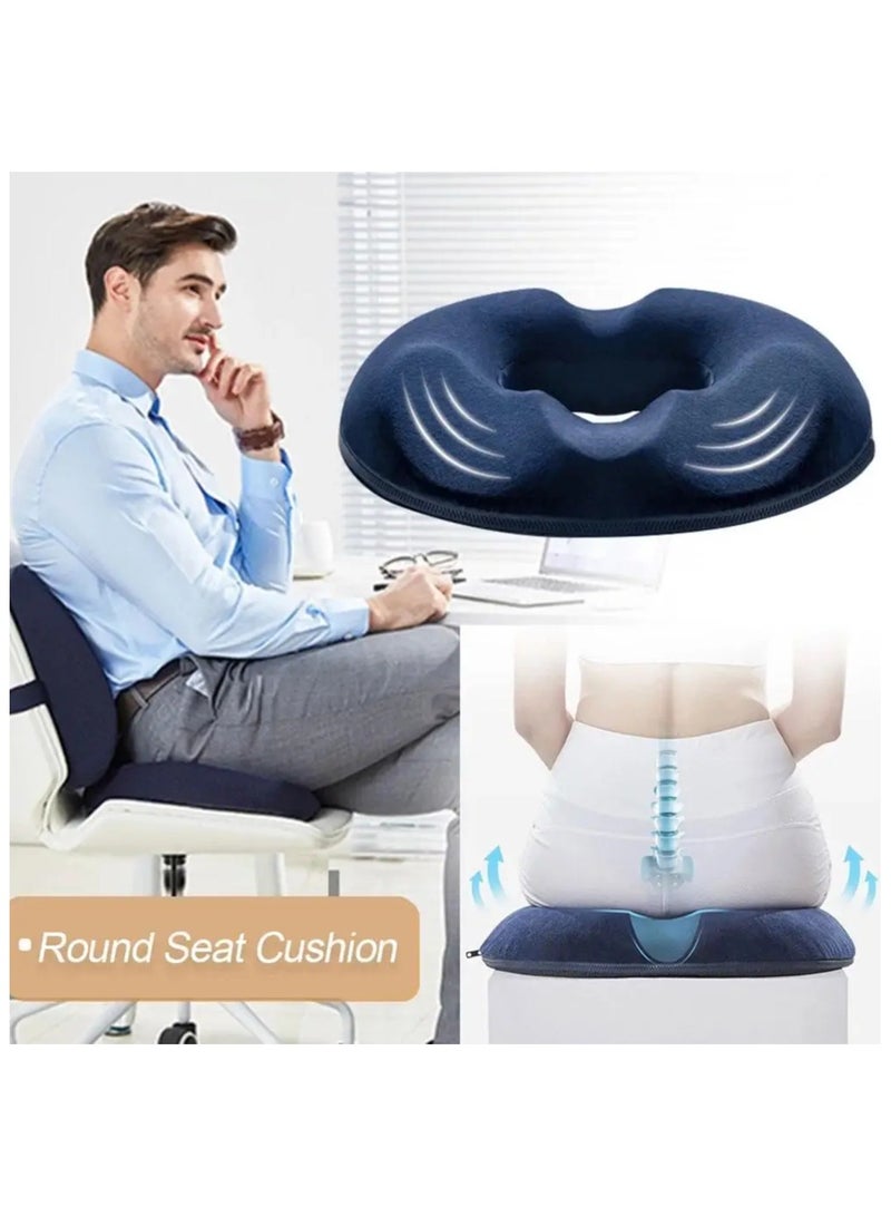Donut Pillow Seat Cushion Hemorrhoid Coccyx Cushion Memory Foam Pillow for Coccyx Pain Relief, Office Chair Car Seat Cushion, Hemorrhoid Cushion, Donut Cushion, Back, Coccyx, Sciatica Support Cushion - Image 2