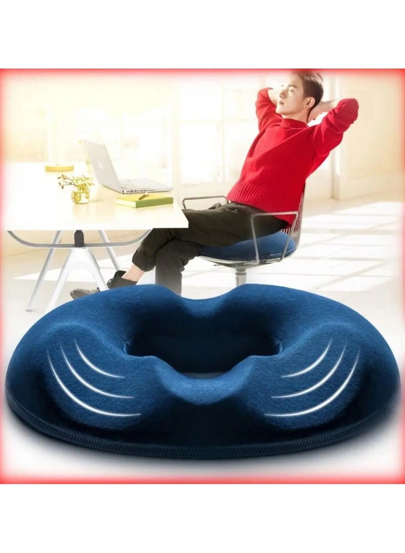 Donut Pillow Seat Cushion Hemorrhoid Coccyx Cushion Memory Foam Pillow for Coccyx Pain Relief, Office Chair Car Seat Cushion, Hemorrhoid Cushion, Donut Cushion, Back, Coccyx, Sciatica Support Cushion - Image 1