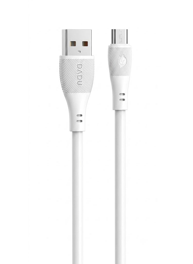 دادو كابل شحن سريع USB إلى Micro USB (تيار 3 أمبير، قدرة 18 واط) يدعم الشحن ونقل البيانات بسرعة عالية؛ يتميز بتصميم متين من السيليكون وموصلات من سبائك الألومنيوم، وهو متوافق مع هواتف أندرويد والأجهزة اللوحية وبنوك الطاقة ومكبرات الصوت والأجهزة الإلكترونية الأخرى (طول 1 متر). - Image 1