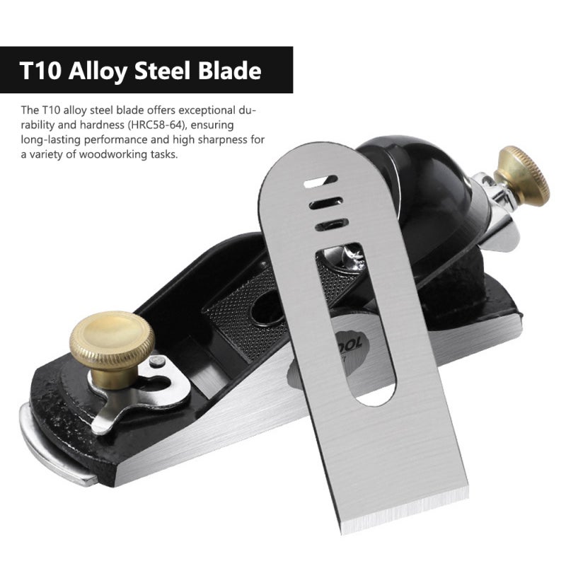 Woodworking Planer: Compact Portable, Ergonomic Single-Handed Use - T10 Alloy Steel Blade, Length & Angle Adjustable for Detailed Woodworking Tasks, Tight Spaces - Image 4