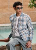 Campus Sutra Icy Blue & Brown