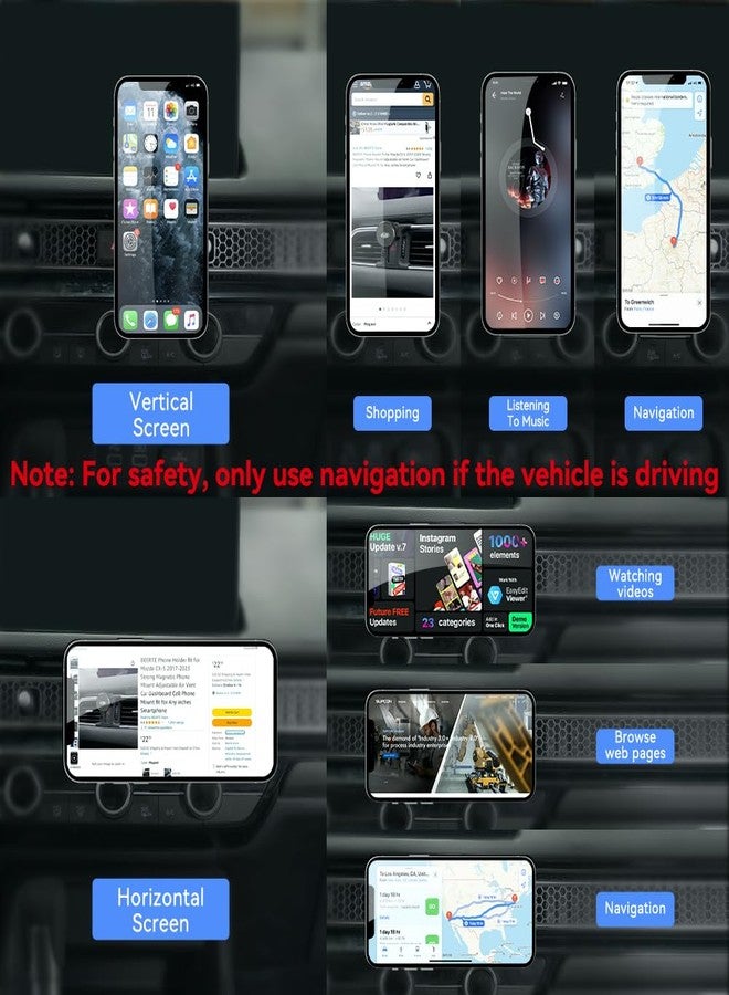 BEERTE fits for Magsafe Car Mount for Honda Civic 2022-2025 [20 Strong Magnets] Magnetic Phone Holder for iPhone 16 15 14 13 12 MagSafe Case Car Air Vent Cell Phone Navigation Automobile Cradles - Image 5