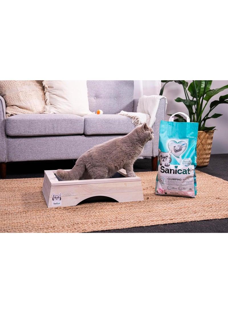 White Clumping Cat Litter Rose Petal Scent 8 L