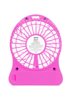 KRAWN Portable Rechargeable Krawn Pink Mini Fan with LED Light USB Charging Adjustable Speed and Night Light , Ideal for Home Office Travel and Outdoor Use- SH 2100  - Image 3