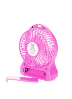KRAWN Portable Rechargeable Krawn Pink Mini Fan with LED Light USB Charging Adjustable Speed and Night Light , Ideal for Home Office Travel and Outdoor Use- SH 2100  - Image 5