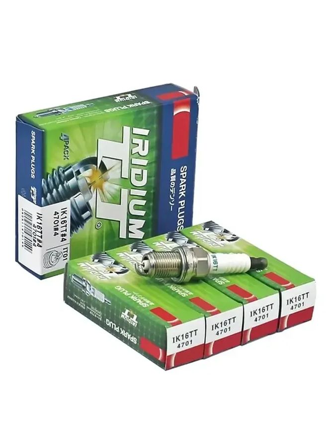 IK16TT 4701 شمعات إشعال إيريديوم مزدوجة 4 قطع إشعال معزز كفاءة وقود عمر افتراضي طويل - Image 5