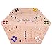 AmishToyBox.com AmishToyBoxcom Wahoo Marble Game Board Set  20 Wide  Solid Maple Wood  DoubleSided  with Large 18mm Marbles and Dice Included - Image 4