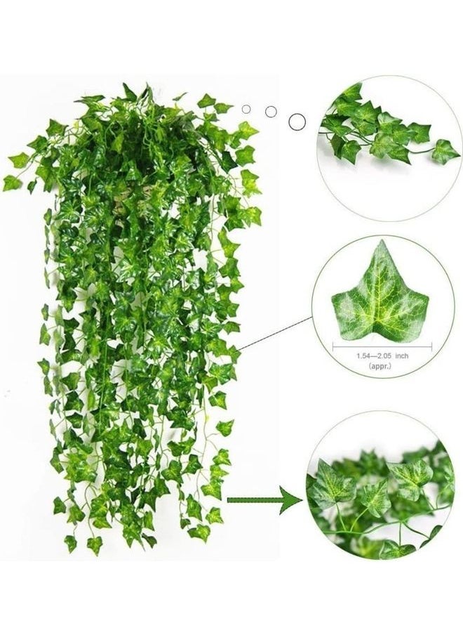 Generic - 12-Piece Artificial Hanging Ivy Leaves multicolour 230cm - Image 1