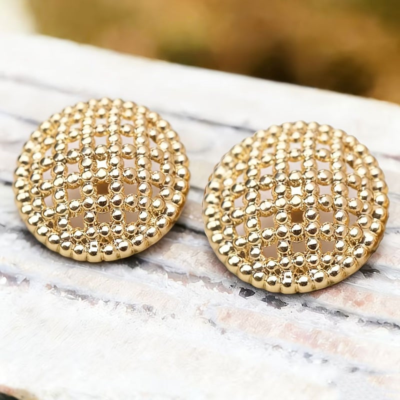 Gold Retro Style Metal Buttons 9pcs Golden 2.5cm For Sweaters Sewing - Image 2