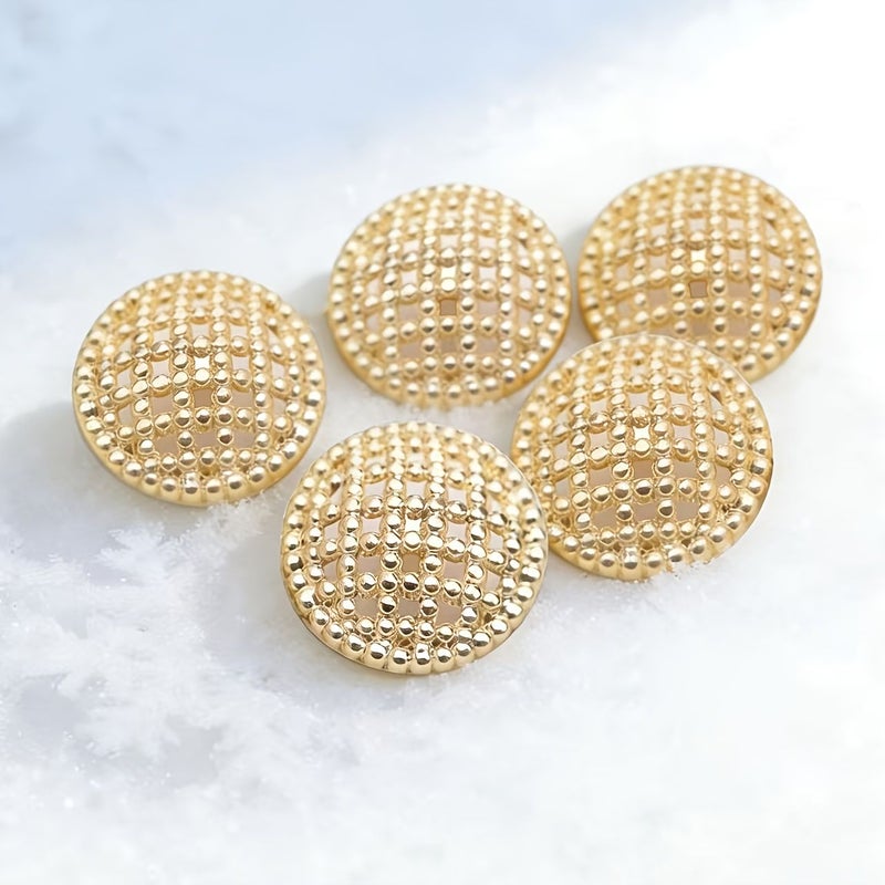 Gold Retro Style Metal Buttons 9pcs Golden 2.5cm For Sweaters Sewing - Image 4