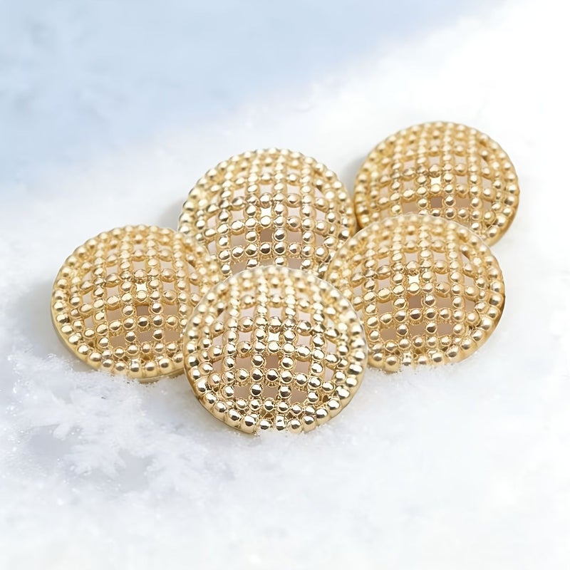 Gold Retro Style Metal Buttons 9pcs Golden 2.5cm For Sweaters Sewing - Image 5