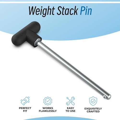 Sconva Weight Stack Pin Replacement, Pin Tensile 3/8" Diameter 5-1/2" Locking Space Universal Workout Equipment Weight Stack Selector Pin for Home Gym Exercise Machine Parts & Accessories (Pack of 2) - Image 5