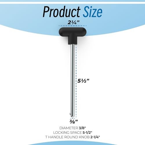 Sconva Weight Stack Pin Replacement, Pin Tensile 3/8" Diameter 5-1/2" Locking Space Universal Workout Equipment Weight Stack Selector Pin for Home Gym Exercise Machine Parts & Accessories (Pack of 2) - Image 2
