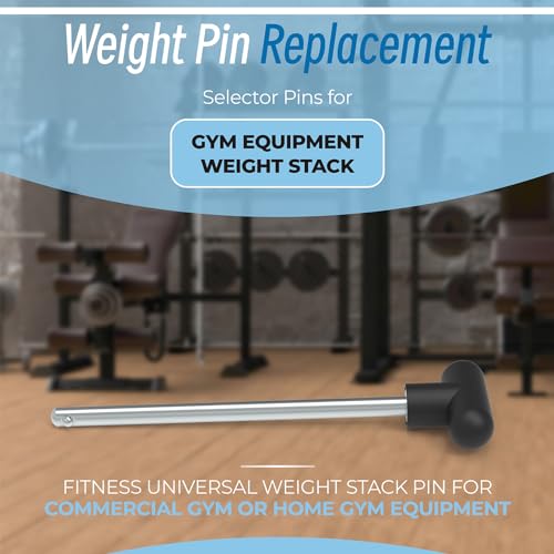 Sconva Weight Stack Pin Replacement, Pin Tensile 3/8" Diameter 5-1/2" Locking Space Universal Workout Equipment Weight Stack Selector Pin for Home Gym Exercise Machine Parts & Accessories (Pack of 2) - Image 3