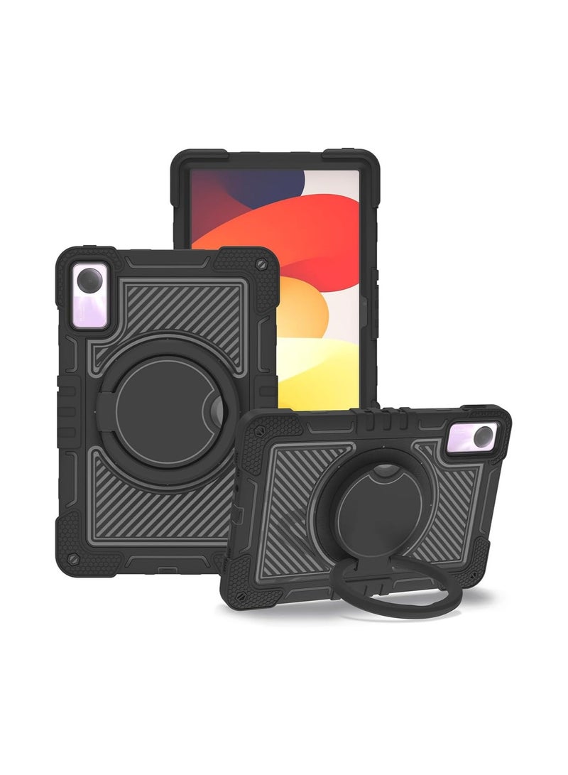 Shockproof Case Compatible with Redmi pad SE 11 inch 2023, Heavy Duty Rugged Case with Handle Grip/Shoulder Strap Stabilising Stand Silicone Case