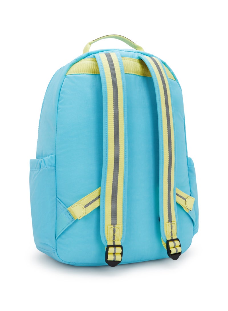 kipling Classic Seoul Kids School Large Backpack with Tablet Protection, 15-inch, 27L, 0.65kg, Bottle holder - Splash Blue - Image 2