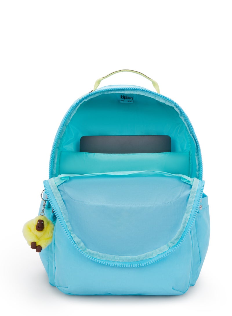 kipling Classic Seoul Kids School Large Backpack with Tablet Protection, 15-inch, 27L, 0.65kg, Bottle holder - Splash Blue - Image 3