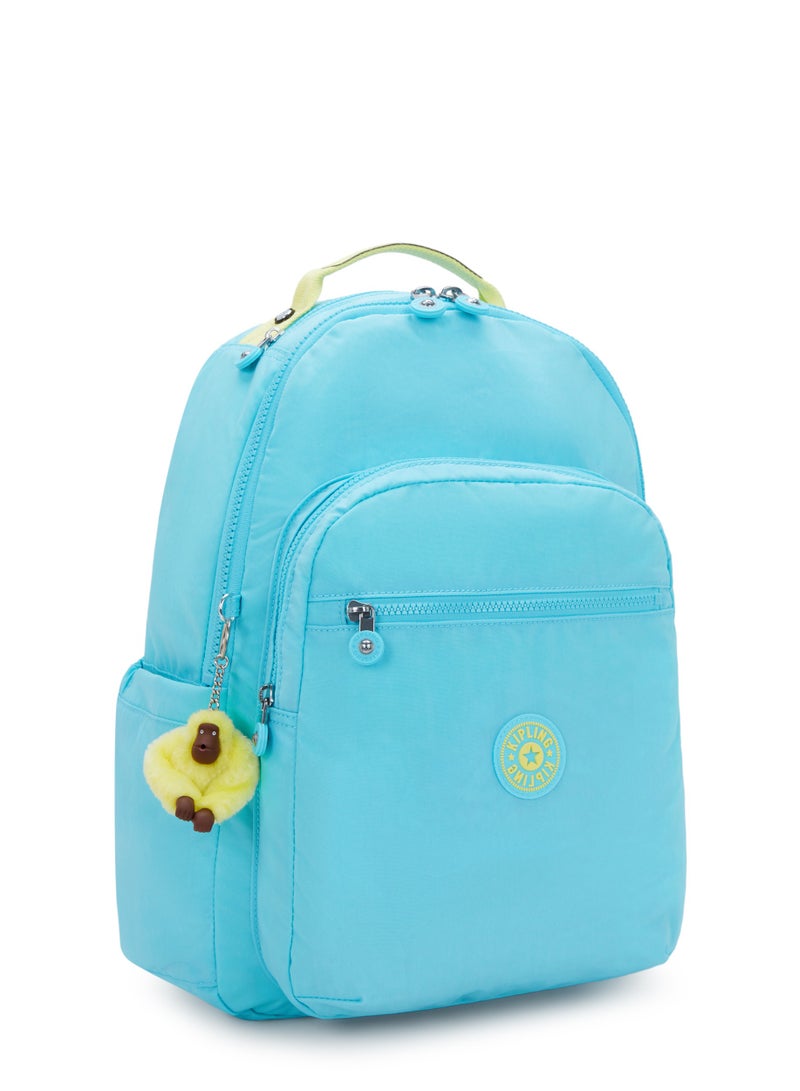 kipling Classic Seoul Kids School Large Backpack with Tablet Protection, 15-inch, 27L, 0.65kg, Bottle holder - Splash Blue - Image 4