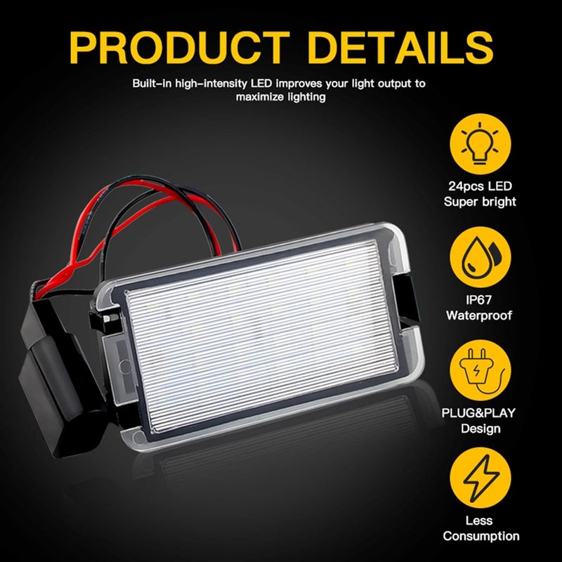 QASULER 2pcs Car License Plate Lights - Image 4