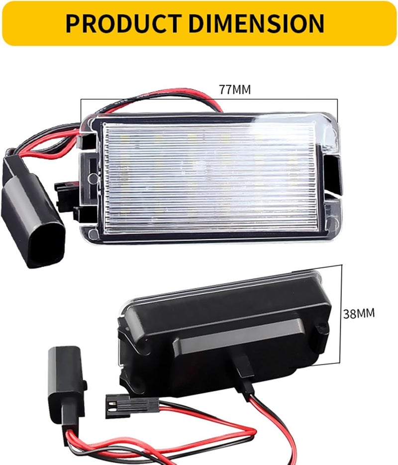 QASULER 2pcs Car License Plate Lights - Image 2