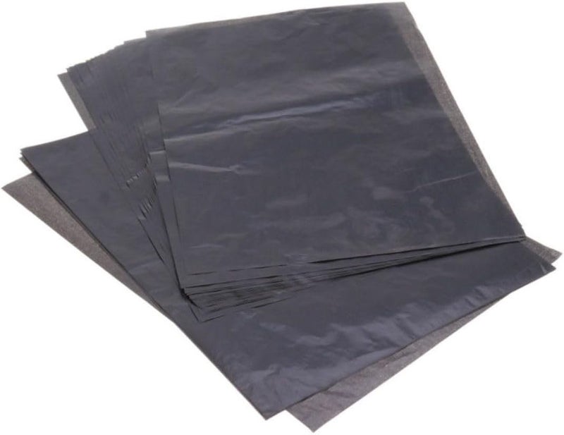 NUOBESTY 25 Sheets Graphite Transfer Paper for Tracing Drawing Crafting Easy to Use Carbon Coated Paper Gray and Black - Image 4