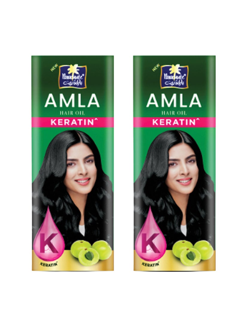 Parachute Amla Hair Oil Keratin For Strong  Long And Thick Hair Twin Pack - Image 1