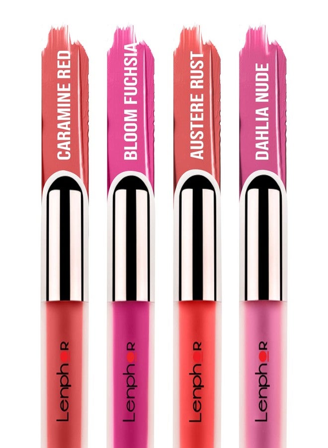 Lenphor Lasche It Liquid Lipstick, Long Lasting, Lip Gloss Moisturizer, Lipstick for Women & Girls, Liquid Lipstick matte finish, Austere Rust 5gm - Image 4