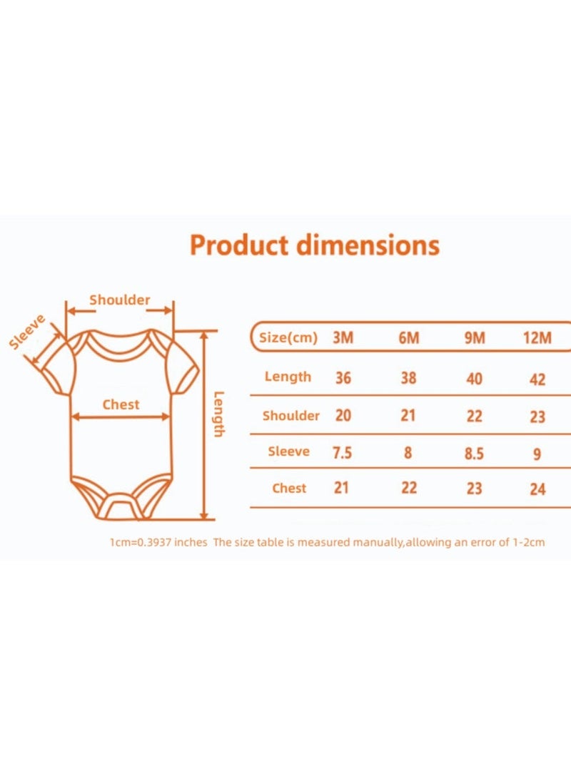 RedMapleTEK Baby Pure Cotton Jumpsuit Short-sleeved Crawling Suit Three-piece Set  - Image 2