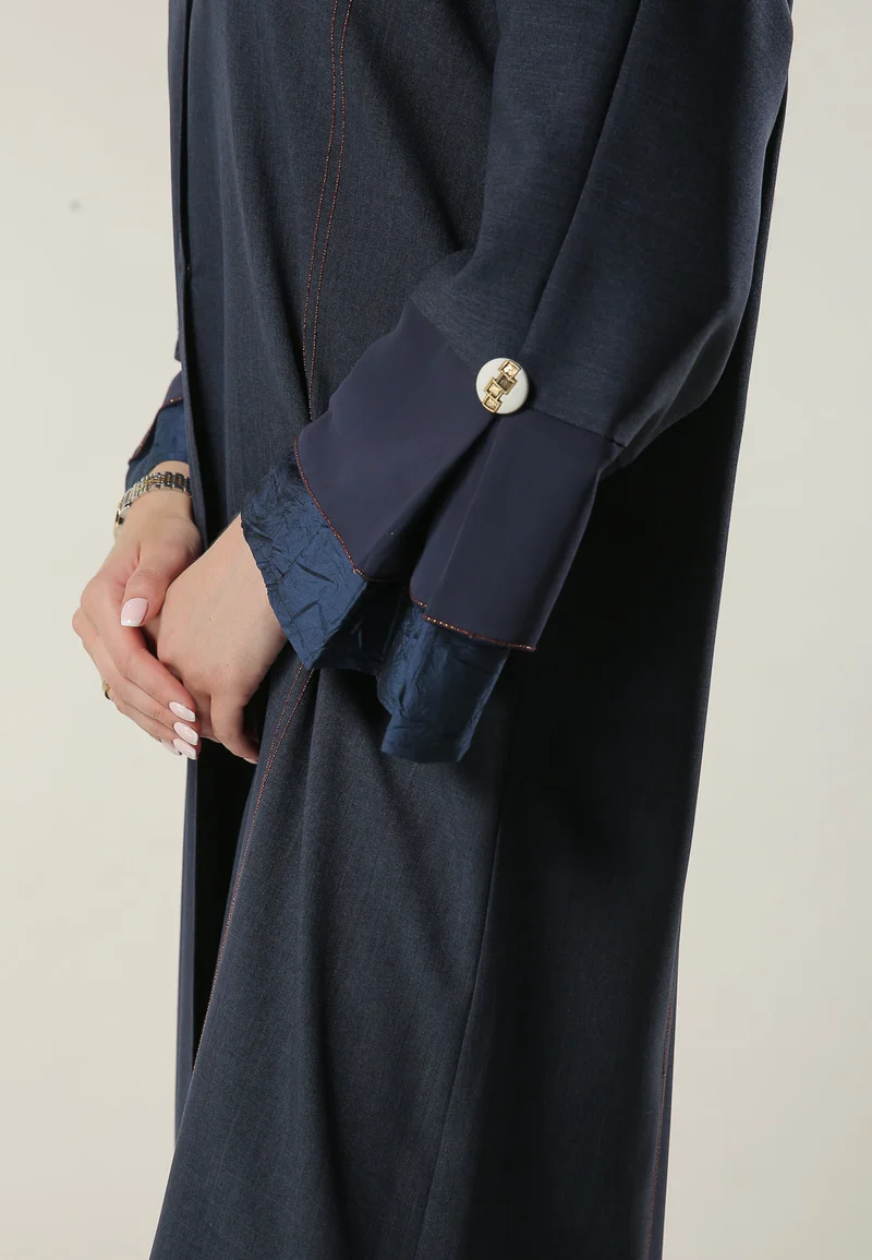 Moistreet  Pleated Hem Flared Sleeve Abaya for Women | Best Price UAE