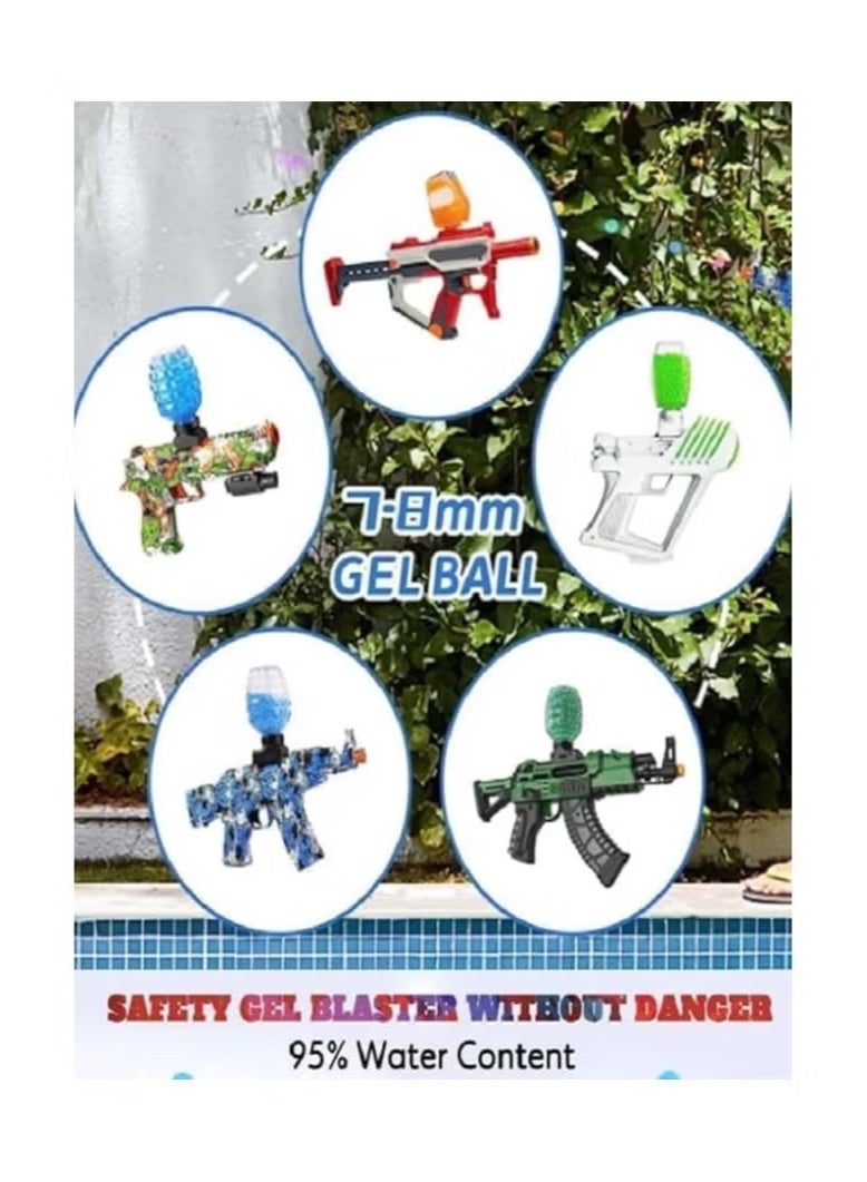 Gel Blaster Ammo – 50,000 PCS Water-Based Gel Balls – Safe, Non-Toxic, 7–8mm Size – Compatible with Most Gel Blasters – High-Absorption Polymer – Ideal for Tactical Outdoor Play – Soak & Load Ready - Image 5