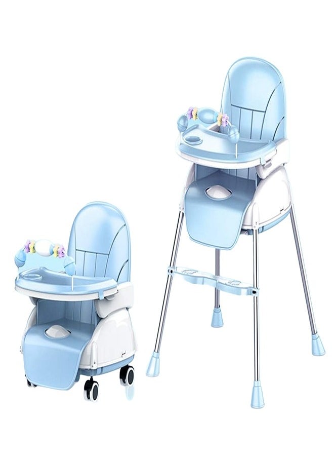Generic Feeding Dining Leather Cyan Chair 2 Levels and Toys - C-006 